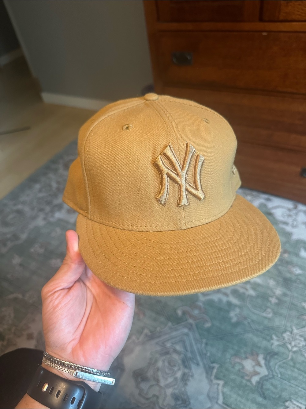 New Era Tan New York Yankees Fitted Cap
